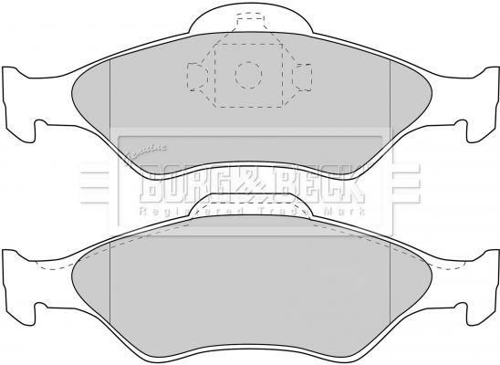 BORG & BECK Комплект тормозных колодок, дисковый тормоз BBP1616